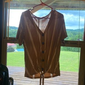 Striped buckle shirt